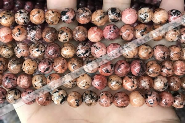 CLJ508 15.5 inches 4mm,6mm,8mm,10mm & 12mm round sesame jasper beads