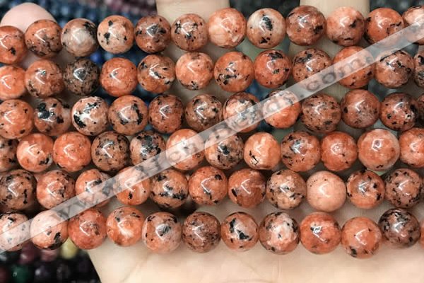 CLJ509 15.5 inches 4mm,6mm,8mm,10mm & 12mm round sesame jasper beads