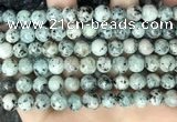 CLJ517 15.5 inches 4mm,6mm,8mm,10mm & 12mm round sesame jasper beads