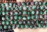 CLJ528 15.5 inches 4mm,6mm,8mm,10mm & 12mm round sesame jasper beads