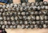 CLJ530 15.5 inches 4mm,6mm,8mm,10mm & 12mm round sesame jasper beads