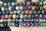 CLJ533 15.5 inches 4mm,6mm,8mm,10mm & 12mm round sesame jasper beads