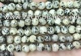 CLJ552 15.5 inches 6mm,8mm,10mm & 12mm faceted round sesame jasper beads