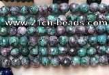 CLJ562 15.5 inches 6mm,8mm,10mm & 12mm faceted round sesame jasper beads