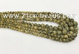 CLJ611 6mm - 14mm round sesame jasper graduated beads