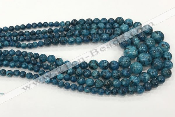 CLJ616 6mm - 14mm round sesame jasper graduated beads