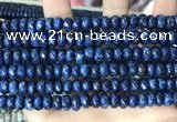 CLJ621 15 inches 5*8mm faceted round sesame jasper beads