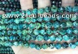 CLJ629 15 inches 8mm faceted nuggets sesame jasper beads