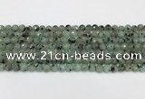 CLJ640 15.5 inches 6mm faceted round sesame jasper beads wholesale