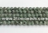 CLJ642 15.5 inches 10mm faceted round sesame jasper beads wholesale