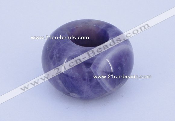 CLO04 19*30mm rondelle loose dogtooth amethyst gemstone beads wholesale