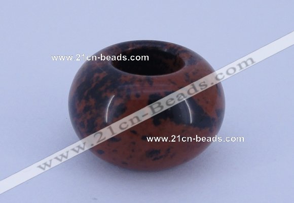 CLO07 19*30mm rondelle loose mahogany obsidian gemstone beads wholesale