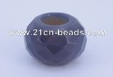 CLO10 19*30mm faceted rondelle loose grey agate gemstone beads wholesale