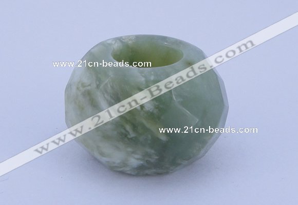 CLO12 19*30mm faceted rondelle loose New jade gemstone beads wholesale