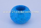 CLO14 19*30mm faceted rondelle loose turquoise gemstone beads wholesale