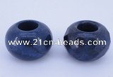 CLO17 19*30mm rondelle loose blue dumortierite gemstone beads wholesale