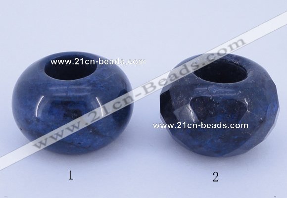 CLO17 19*30mm rondelle loose blue dumortierite gemstone beads wholesale