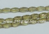 CLQ09 15.5 inches 8*16mm faceted rice natural lemon quartz beads