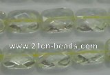 CLQ101 15 inches 13*18mm faceted rectangle natural lemon quartz beads