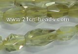 CLQ102 8*12mm - 12*22mm faceted nuggets natural lemon quartz beads