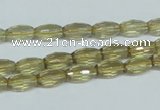 CLQ11 15.5 inches 8*12mm faceted rice natural lemon quartz beads