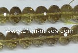 CLQ15 15.5 inches 8*12mm faceted rondelle natural lemon quartz beads