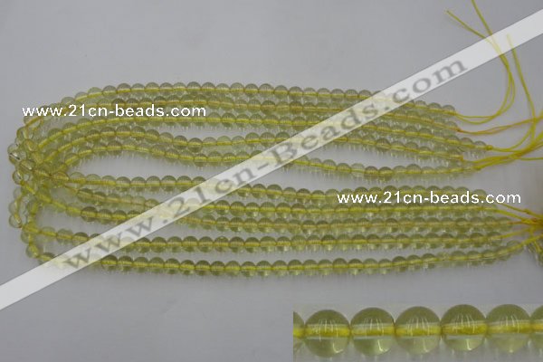 CLQ151 15.5 inches 6mm round natural lemon quartz beads wholesale