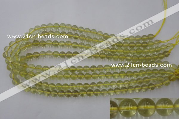 CLQ152 15.5 inches 8mm round natural lemon quartz beads wholesale