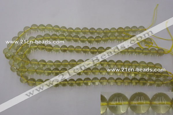 CLQ153 15.5 inches 10mm round natural lemon quartz beads wholesale