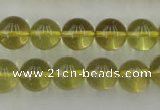 CLQ154 15.5 inches 12mm round natural lemon quartz beads wholesale