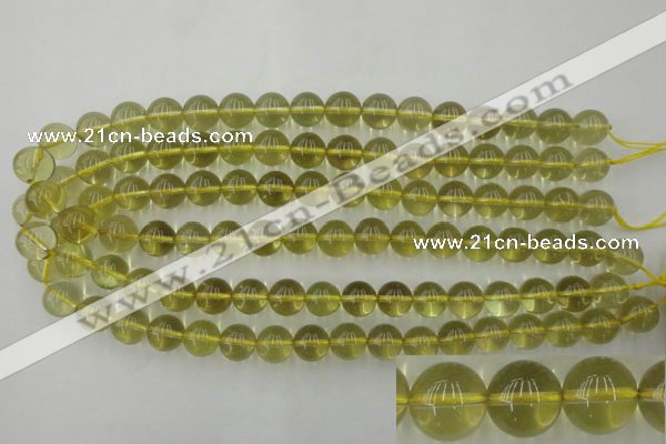 CLQ154 15.5 inches 12mm round natural lemon quartz beads wholesale