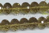 CLQ16 15.5 inches 10*14mm faceted rondelle natural lemon quartz beads