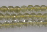 CLQ162 15.5 inches 8mm faceted round natural lemon quartz beads