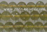 CLQ164 15.5 inches 12mm faceted round natural lemon quartz beads