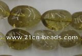 CLQ170 15.5 inches 12*16mm – 14*22mm nuggets natural lemon quartz beads