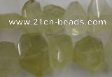 CLQ173 13*18mm – 20*28mm faceted nuggets natural lemon quartz beads