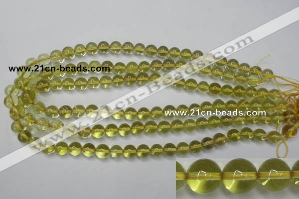 CLQ202 15.5 inches 8mm round natural lemon quartz beads wholesale