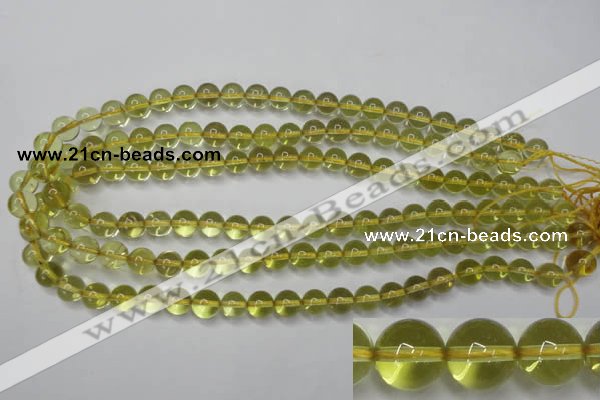 CLQ203 15.5 inches 10mm round natural lemon quartz beads wholesale