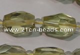 CLQ258 15.5 inches 10*14mm – 12*16mm faceted nuggets lemon quartz beads