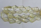 CLQ265 15.5 inches 20*25mm - 30*35mm faceted freeform lemon quartz beads