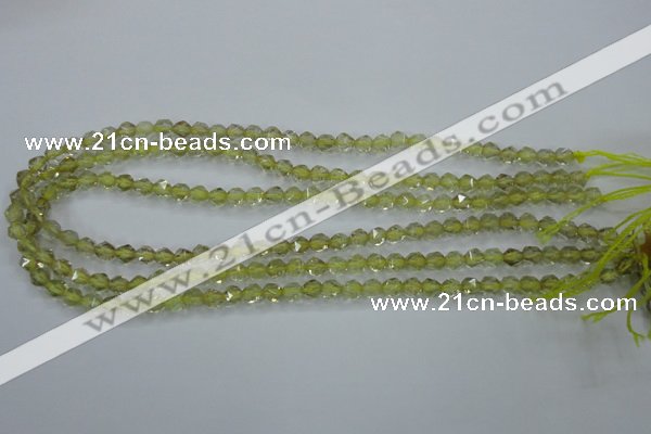 CLQ301 15.5 inches 6mm faceted nuggets lemon quartz beads