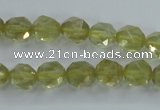 CLQ302 15.5 inches 8mm faceted nuggets lemon quartz beads