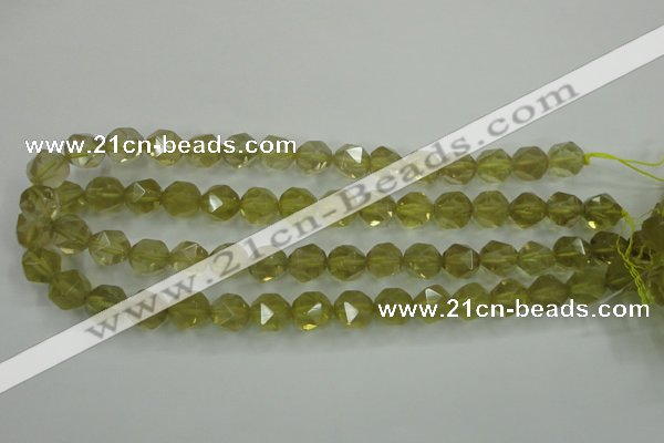 CLQ304 15.5 inches 12mm faceted nuggets lemon quartz beads