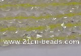 CLQ311 15.5 inches 6mm faceted nuggets lemon quartz beads