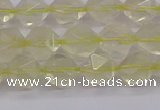 CLQ313 15.5 inches 10mm faceted nuggets lemon quartz beads