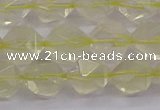 CLQ314 15.5 inches 12mm faceted nuggets lemon quartz beads