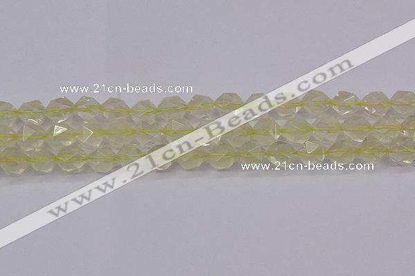 CLQ314 15.5 inches 12mm faceted nuggets lemon quartz beads