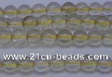 CLQ350 15 inches 4mm round natural lemon quartz beads wholesale