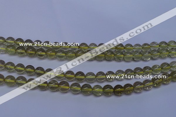 CLQ351 15 inches 6mm round natural lemon quartz beads wholesale