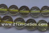 CLQ352 15 inches 8mm round natural lemon quartz beads wholesale